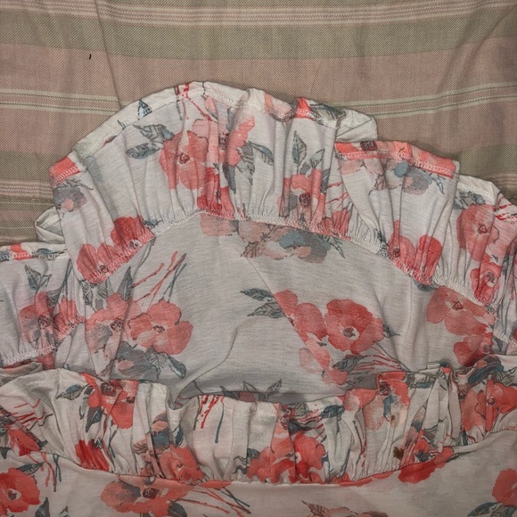 Strapless flowered dress - Picture 2 of 2